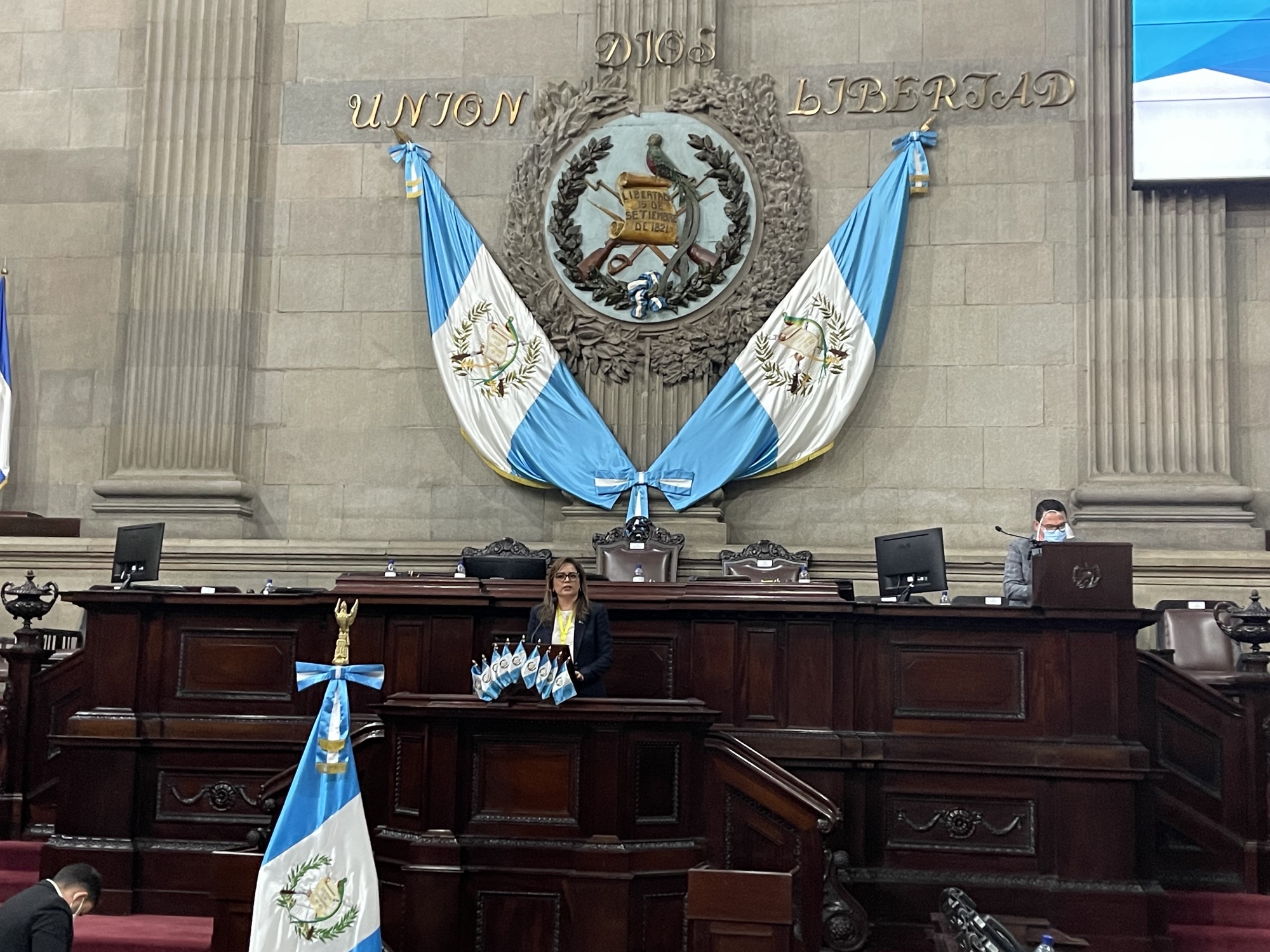 Guatemala Congress: Secretary of Trafficking Sandy Recinos