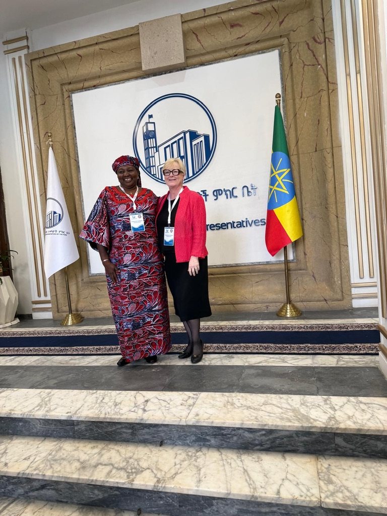 Dr. Gloria Puldu and former Senator Linda Reynolds at the House of Peoples&rsquo; Representatives in Addis Ababa